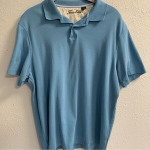 Tasso Elba men’s polo light blue size small